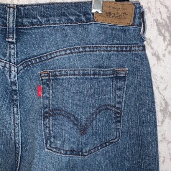 Levi’s 515 Boot Cut Cotton/Spandex Medium Wash High Rise Raw Hem Jeans Size 8 - Picture 6 of 14